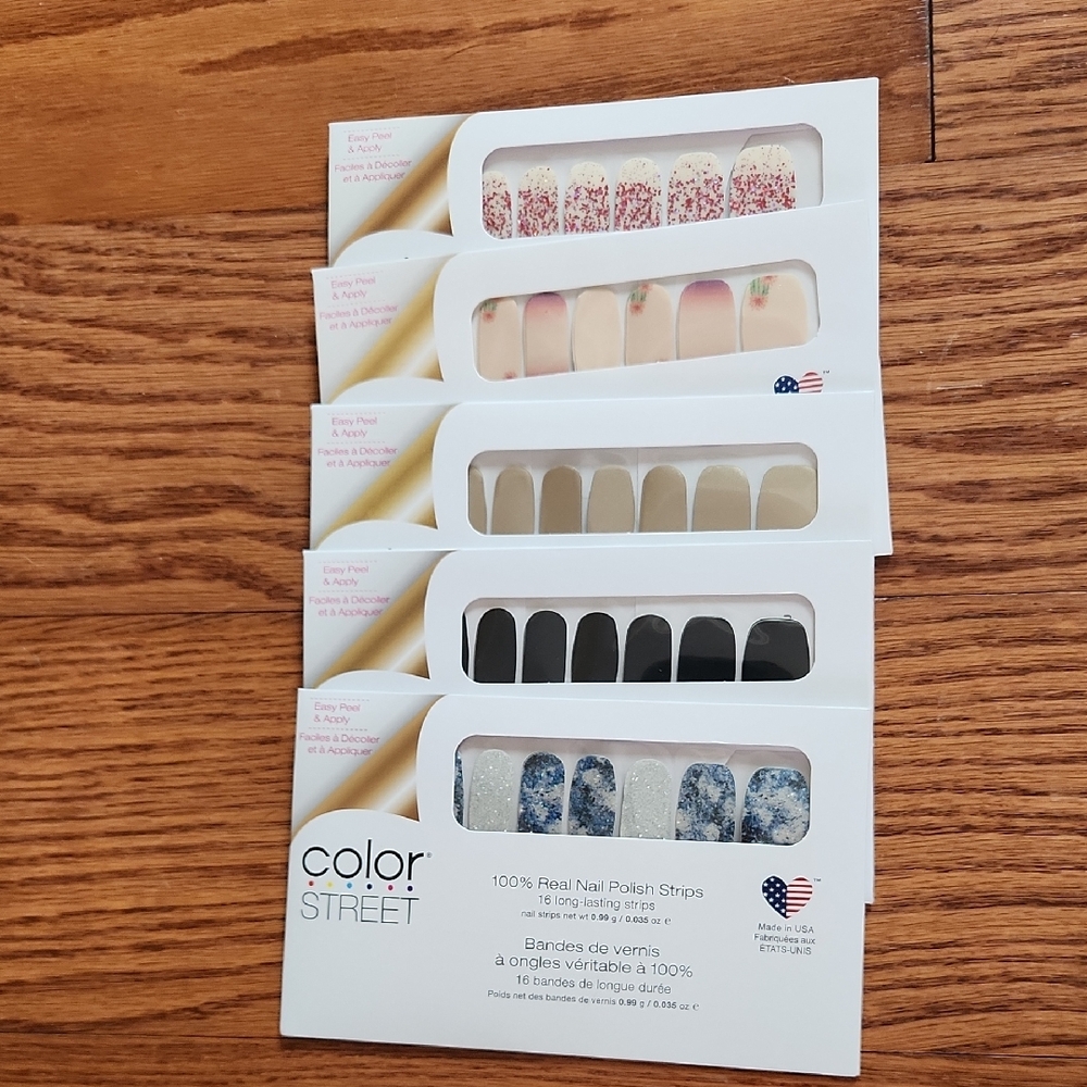 Color Street Glitter and Floral Nail Strips Collection